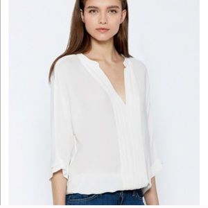 NWOT Joie Marru Ivory Silk Blouse size Large